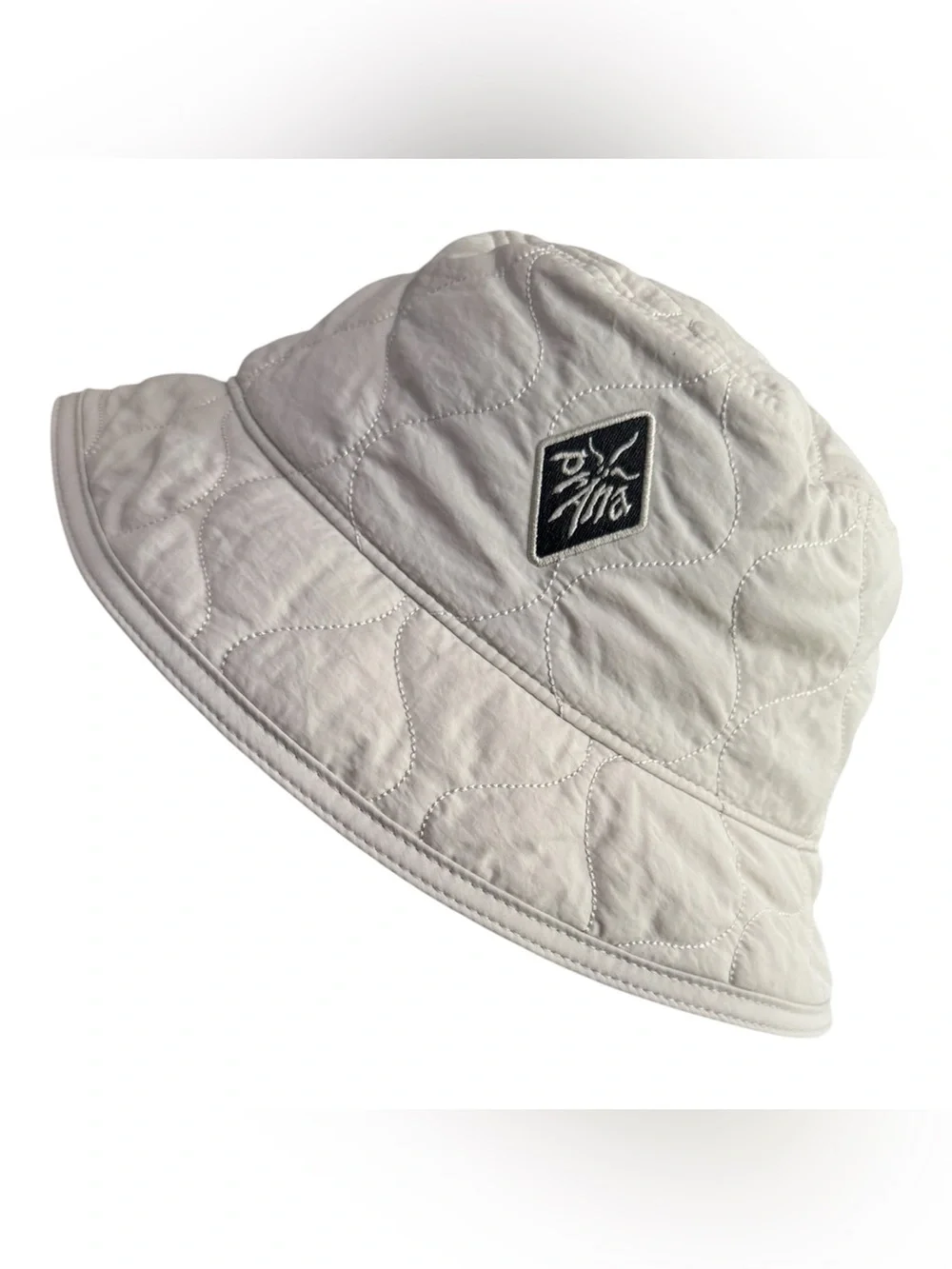 Prana Women’s Encinitas Quilted Off White Bucket Hat with Sherpa Lining